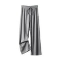 thumbnail image 1 of Olyvenn Fashion Women Pleated Wide Leg Palazzo Pants Drawstring Lounge Loungewear Bottoms Culottes Work Business Casual Clothes Gray L, 1 of 7