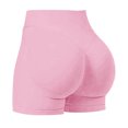 thumbnail image 1 of Olyvenn Fashion Womens Workout Seamless Scrunch Butt Lifting Shorts High Waisted Tummy Control Gym Yoga Shorts Summer Trendy Running Shorts Pink M, 1 of 6