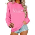 thumbnail image 1 of Olyvenn Senior Class of 2026 Graduation Sweatshirt for Women Oversized Crewneck Long Sleeve Shirt Pullover Teen Giel Clothes Pink L, 1 of 5