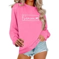 thumbnail image 1 of Olyvenn Senior Class of 2026 Graduation Sweatshirt for Women Oversized Crewneck Long Sleeve Shirt Pullover Teen Giel Clothes Pink S, 1 of 5