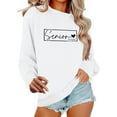 thumbnail image 1 of Olyvenn Senior Class of 2026 Graduation Sweatshirt for Women Oversized Crewneck Long Sleeve Shirt Pullover Teen Giel Clothes White XS, 1 of 5