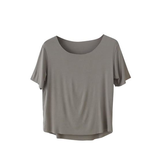 Olyvenn Short Sleeve Tops for Women Summer Lightweight Soft Comfy Cotton Tshirts Casual Loose V-Neck Lounge T-Shirt Army Green XL