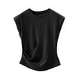 thumbnail image 1 of Olyvenn Sleeveless Shirts for Women 2024 Plain Basic Workout Tank Top Athletic Yoga Shirt Casual Loose Fitted Tank Tops Black M, 1 of 4