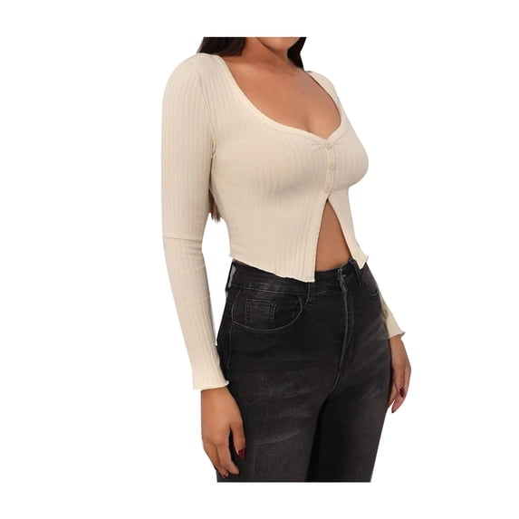 Olyvenn Solid Color Pullover Crewneck Sweatshirts Oversized T Shirts Long Sleeve Shirts Teen Girls Trendy Clothing Dressy Tops Womens Fall Fashion 2023 Gifts for Women Khaki 4