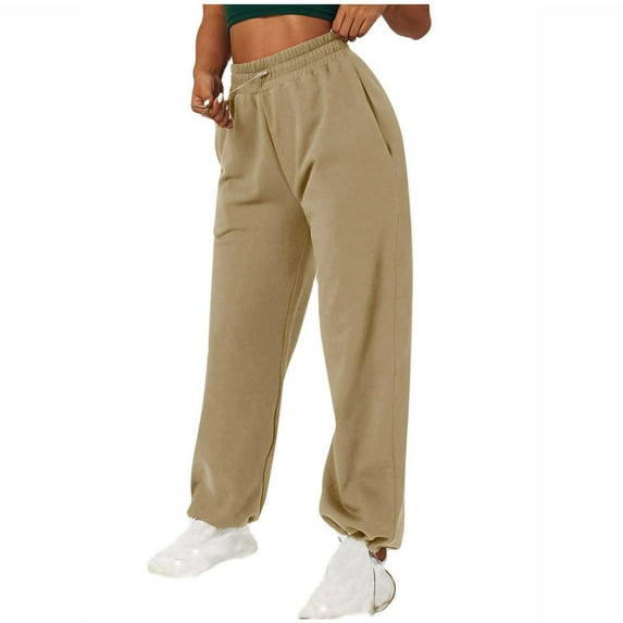 Olyvenn Solid Trousers Long Pants Women's Plus Skinny Slim Fit Female Casual Outwear Fashion Women Summer Cotton And Linen Pocket for 2022 Women Tops Khaki XXL