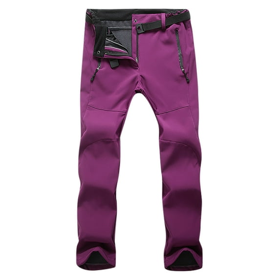 Olyvenn Spring Winter Woman Men Camping Hiking Soft Trendy Waterproof Warm Windproof Walk The Outdoor Skiing Trousers Purple 6