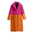 thumbnail image 1 of Olyvenn Stylish Women Winter Warm Coats Faux Coat Warm Furry Faux Jacket Long Sleeve Outerwear Cold Weather Thicken Furry Lined Thermal Down Overcoat Orange 12, 1 of 7