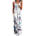 thumbnail image 1 of Olyvenn Summer Cotton Overalls for Women Plus Size Boho Casual Bib Jumpsuits Wide Leg Floral Print Baggy Rompers with Pockets Purple 4, 1 of 5
