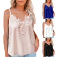 thumbnail image 1 of Olyvenn Summer Teen Girls Trendy Slim Cami Swing Pleated Hem Tee Shirts Sleeveless V Neck Tees for Women Shirts Women's Fashion Crop Tank Tops Solid Camis Cozy Clothes Blue 10, 1 of 6