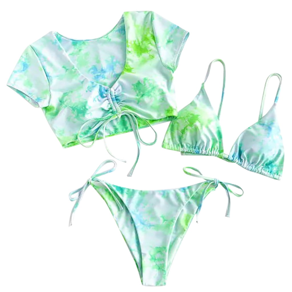Olyvenn Summer Women's Costume 3 Piece Bikini Swimsuit