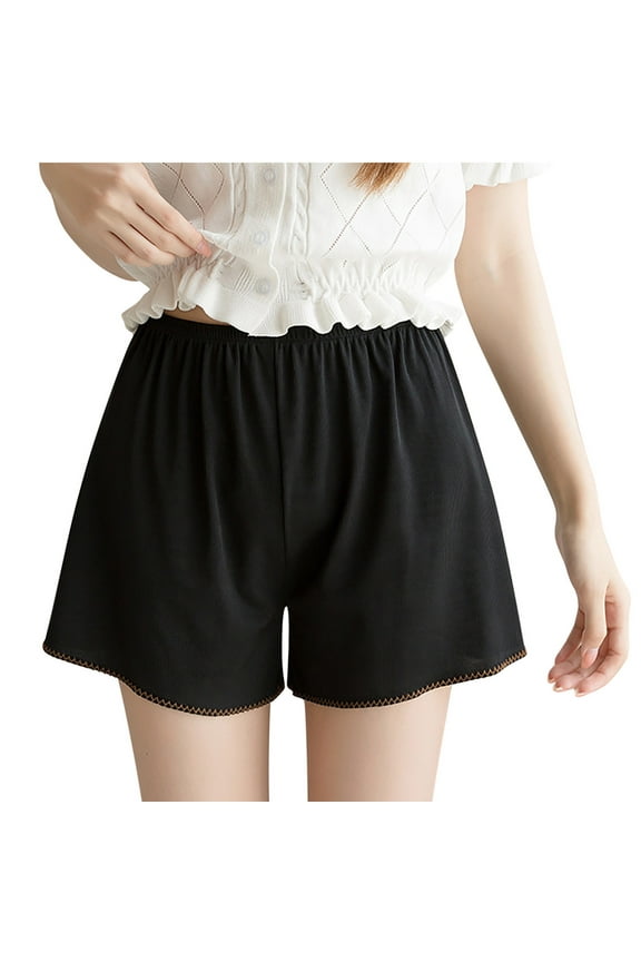 Summer Women's Leggings High Rlasticity Large Size Half Pants Can Be Worn Externally Slim Fitting Leggings Workout Trendy Women 2023 Black 14