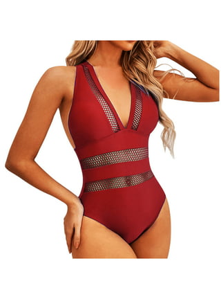 Reduced Women's One Piece Swimsuit Halter Bathing Suit Tummy Control Ruched  Swimwear Sets Solid Color Beachwear Summer Fashion Cozy Outfits for Girls