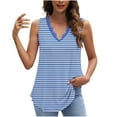 thumbnail image 1 of Olyvenn Tank Top for Women Loose Fit Lace V Neck Womens Tops 2025 Solid Color Dressy Fashion Casual Flowy Sleeveless Shirts Light Blue XL, 1 of 7