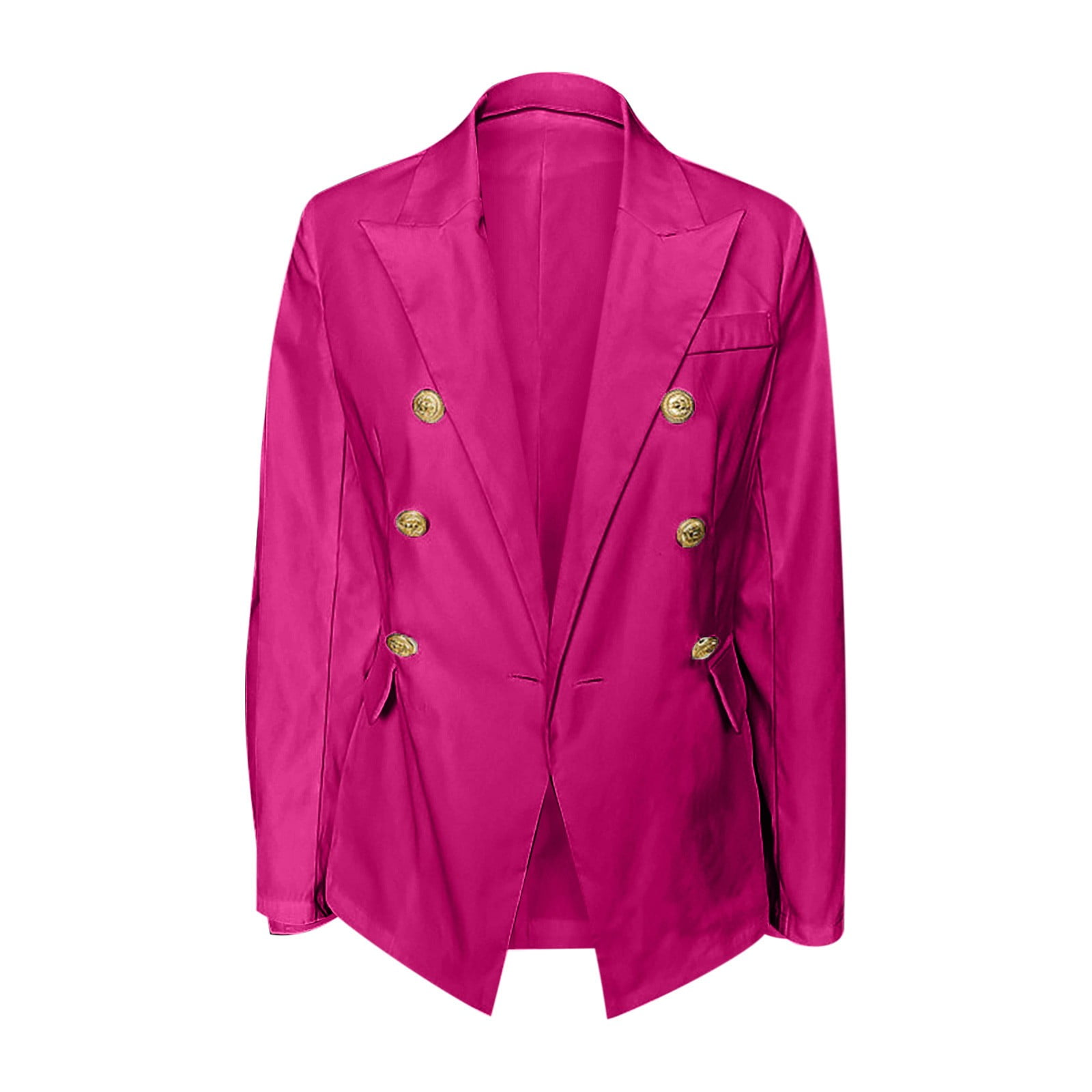 Olyvenn Trendy Blazers Suit Coats Elegant for Women Solid Slim Fit Business  Lightweight Lapel Collar Womens Suit Button Open Front Casual Blazer Set  Long Sleeve Blazer Jackets Pink 6 