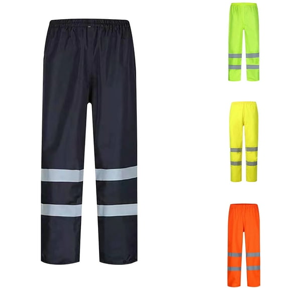 Olyvenn Unisex Reflective Rain Pants With Waterproof Fabric For Warmth Wear Resistance Breathability Cycling Rain Pants Comfy Loose Fit Casual Full Length Trousers for Women Trendy 2024 Black 6