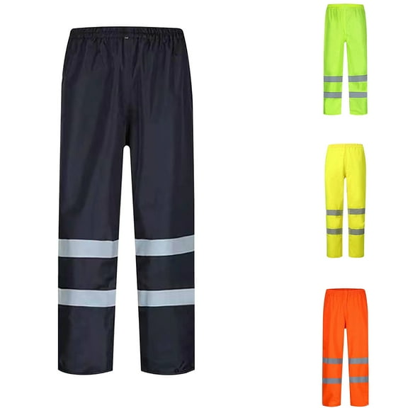 Olyvenn Unisex Reflective Rain Pants With Waterproof Fabric For Warmth Wear Resistance Breathability Cycling Rain Pants Comfy Loose Fit Casual Full Length Trousers for Women Trendy 2024 Black 6