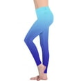 thumbnail image 1 of Olyvenn Women Gradient High Waisted Leggings Body Shaper Tights Firm Compression Yoga Fitness Sports Running Athletic Pants Sky Blue L, 1 of 3