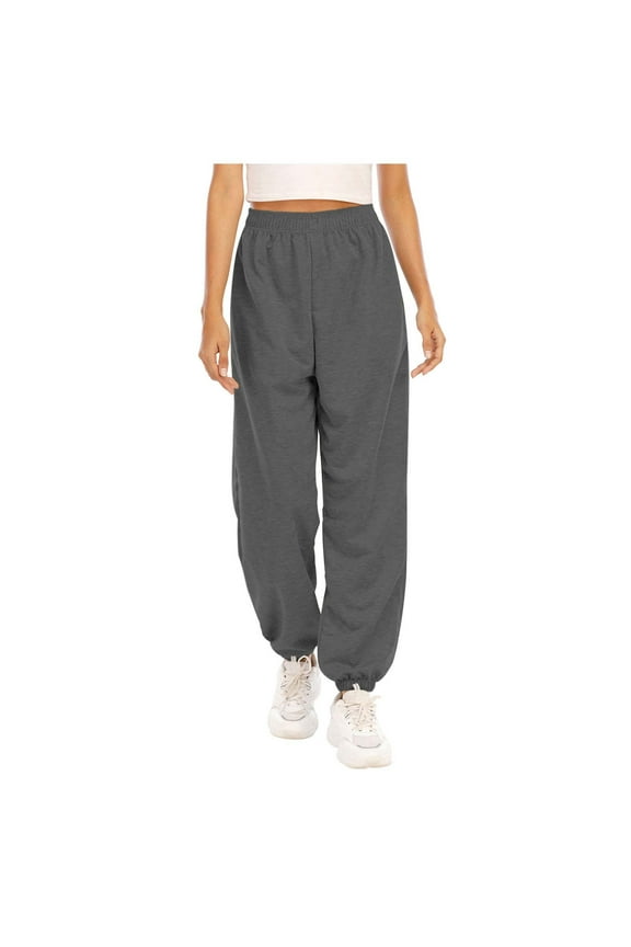 Women Sports Pants Trousers Jogging Sweatpants Jogger Pants Full Length Pants for Women Trendy 2023 Dark Gray 4