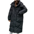 thumbnail image 1 of Olyvenn Women Winter Coats Long Warm Down Jackets Female Hooded Thick Parkas Oversized Outwear Loose Puffer Snow Coat Casaco Feminino Black 8, 1 of 9