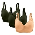 thumbnail image 1 of Olyvenn Women's 3 PC Bras Are Wirefree Have Full Coverage They Are Very Comfortable to Wear Provide Support They Are Perfect for Everyday Wear Beige 40/90, 1 of 3