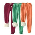 thumbnail image 1 of Olyvenn Women's 3-Pack Warm Sherpa Lined Athletic Workout Sweatpants Fleece Joggers Pants Winter Fashion Thicken Woolen Pants Green 12, 1 of 8