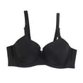 thumbnail image 1 of Olyvenn Women's Bras Full-Coverage Wirefree Comfort Minimizer Brassiere Lightly Lined Smoothing Bra Plus Size Bras Black 85D/38, 1 of 3