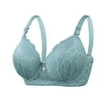 thumbnail image 1 of Olyvenn Women's Bras Push Up Brassiere Lace Embroidery Brassiere Trendy Backless Bralette Push Up Bra Women's Brassiere Bh Trendy Intimates Brassiere Seamless Bras for Women Light Blue XXXL, 1 of 6