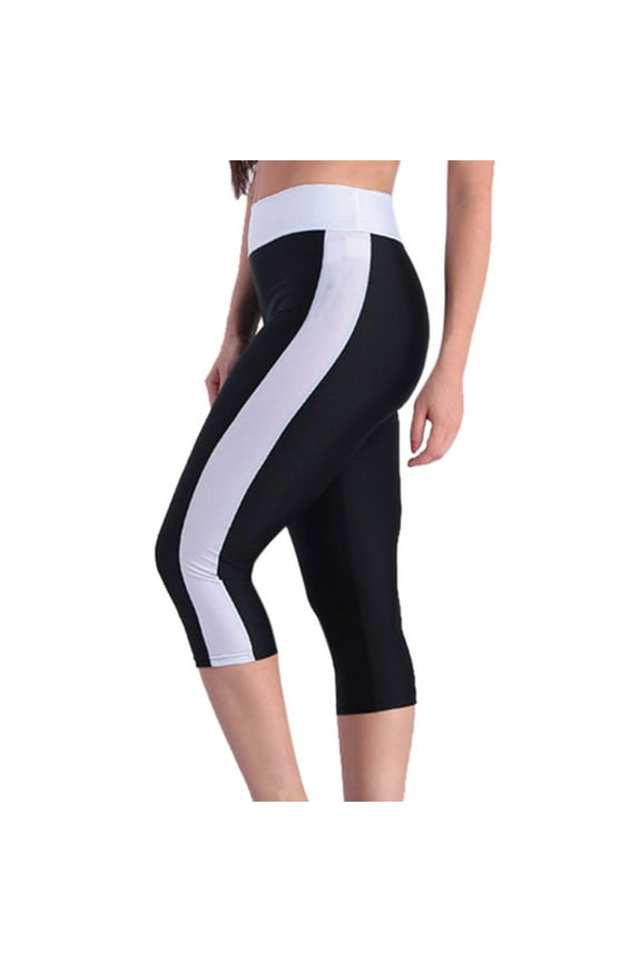 Women's High Waist Full Length Long Pants Yoga Workout Capris Leggings Side Pockets Pants Cropped Trousers Gifts for Women Trousers 2023 Female Fashion White 8