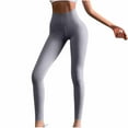 thumbnail image 1 of Olyvenn Women's High Waist Peach Hip Lifting Fitness Pants Bow Trendy Sports Fitness Pants Yoga Full Length Pants for Women Trendy 2023 Gray 4, 1 of 5