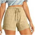 thumbnail image 1 of Olyvenn Women's Hiking Shorts Golf Athletic Outdoor Shorts Quick Dry Workout Summer Water Shorts with Pockets Beige XXXXXL, 1 of 9