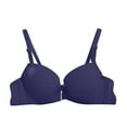 thumbnail image 1 of Olyvenn Women's Lightly Padded Wireless Bras Push Up Plunge Brassiere Front Closure Bras for Small Breast Blue 36/80, 1 of 3