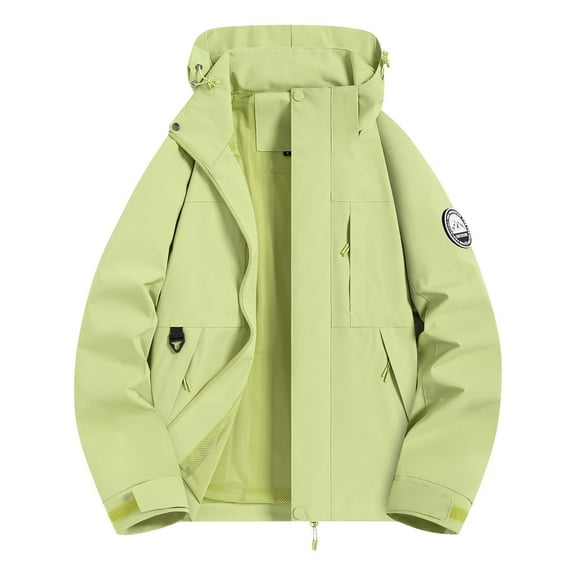 Olyvenn Women's Lightweight Jacket Parka Winter Coat Hooded Coat Outdoor Sportswear Mountaineering Warm Hardshell Jackets Green L