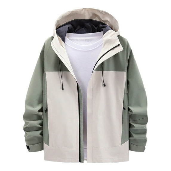 Olyvenn Women's Lightweight Jackets Casual Windbreaker Color Block Stylish Light Golf Full Zip Up Work Dress Business Coat Cycling Walk Pocket Mint Green XXXXL