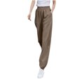 thumbnail image 1 of Olyvenn Women's Lightweight Joggers Hiking Running Pants Loose Workout Harem 2025 Beach Travel Vacation Clothes with Pockets Coffee XXXL, 1 of 6