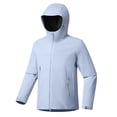 thumbnail image 1 of Olyvenn Women's Softshell Jacket, Fleece Lined Warm Jacket Long Sleeve Light Hooded Windproof Coat for Outdoor Hiking Blue XS, 1 of 6