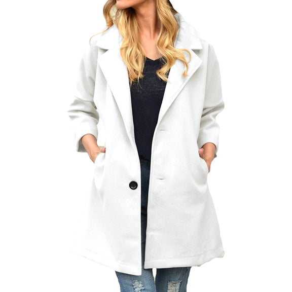 Olyvenn Women's Solid Color Bust Pocket Cardigan Wool Sweater Coat Hooded Recreational Long Sleeve Female Outwear White 6