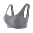 thumbnail image 1 of Olyvenn Women's Sports Bra High Impact Support Wirefree Padded Crisscross Back Workout Yoga Brassiere Fitness Running Underwear Plus Size Gray L, 1 of 2