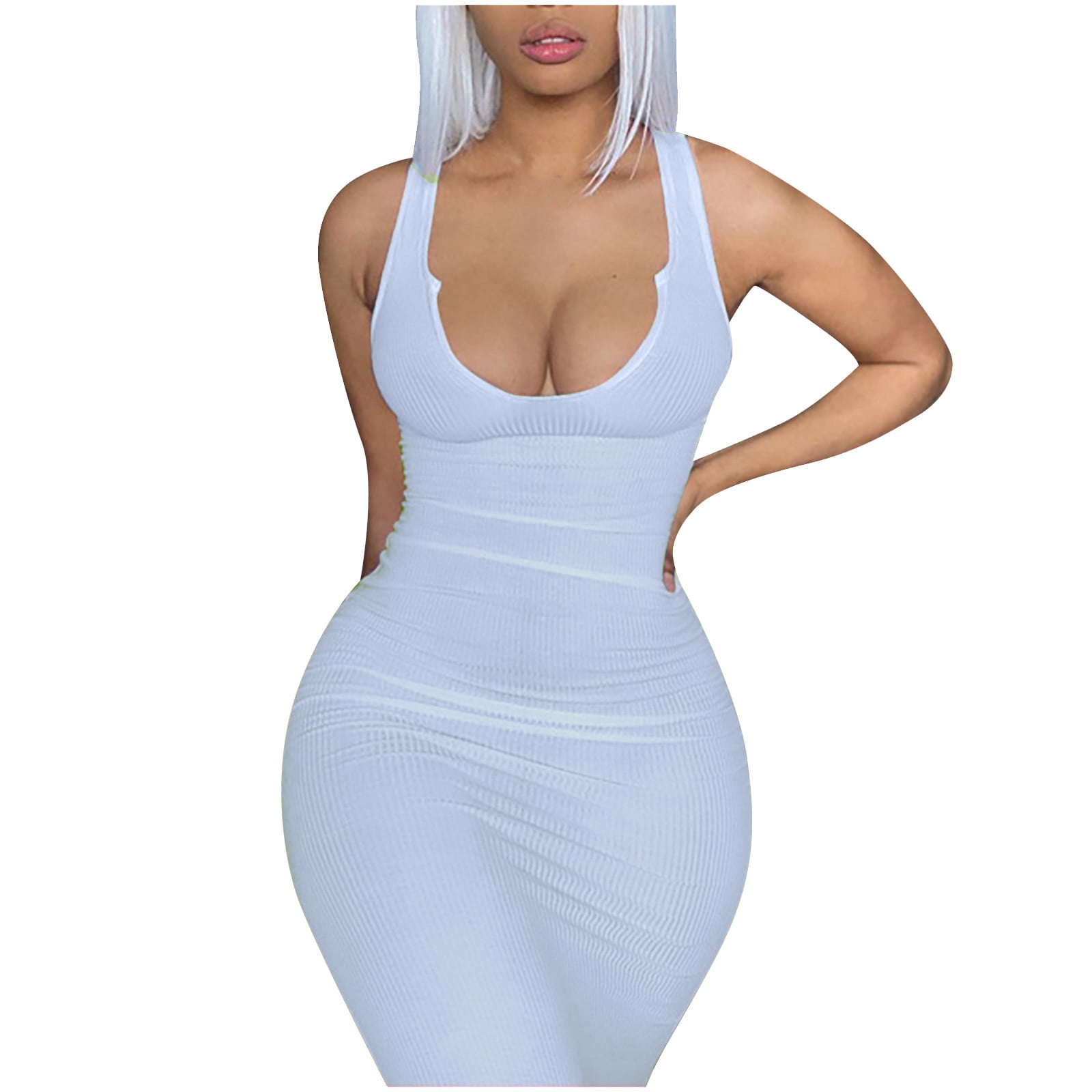 1pc Women's Seamless Breathable Comfortable Soft Charm Tummy Control  Bandeau Bodycon Dress For Outing