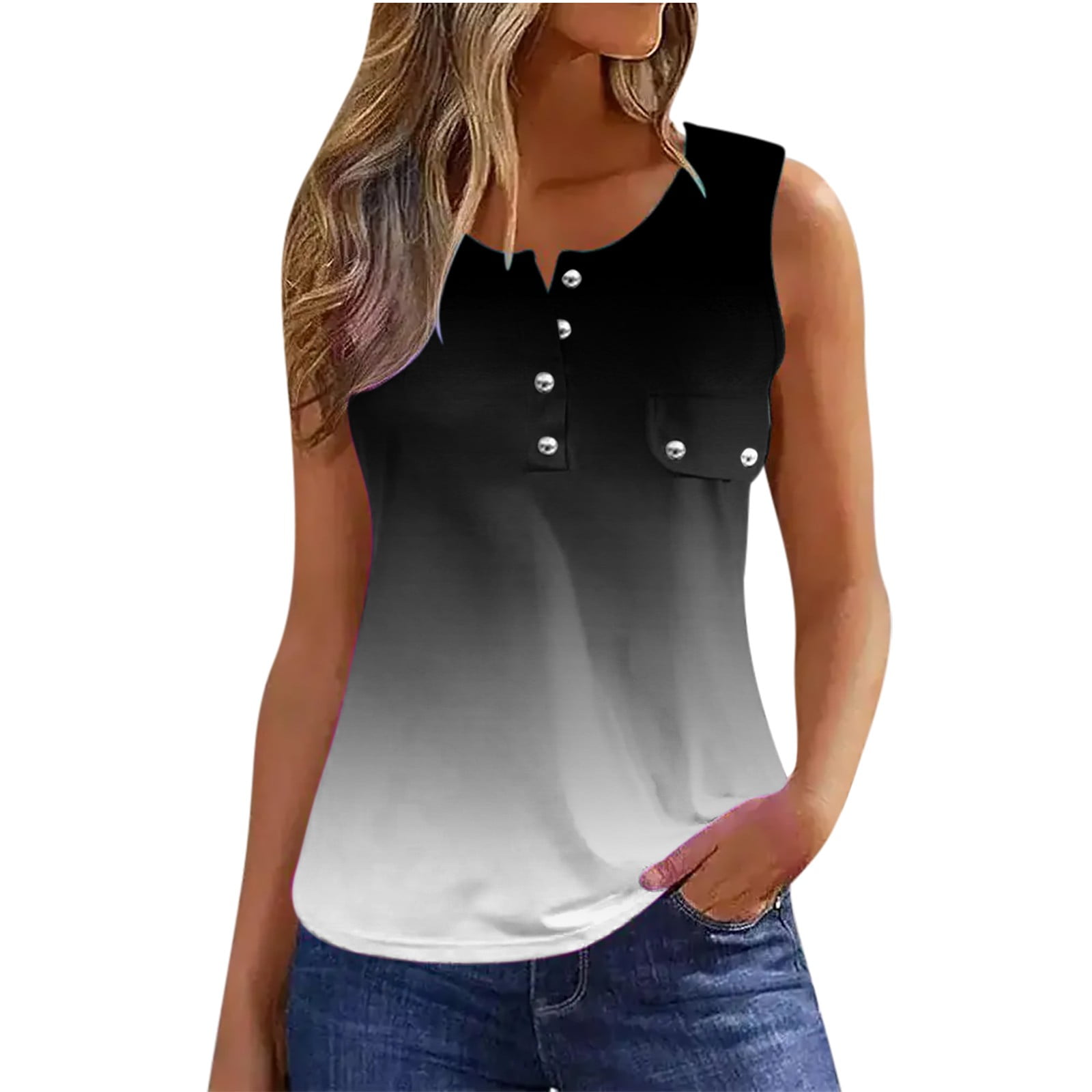 Anyfit Wear Women Fashion Tank Top Sleeveless Crew Neck Lightweight Corp  Top Racerback Shirts 