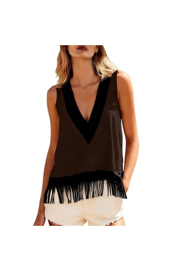 Shop Fringe Tank Tops in Diverse Styles and Colors at Walmart