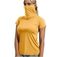 thumbnail image 1 of Olyvenn Women's Sun UV Protection Swim Shirts UPF 50+ Protection Rash Guard Shirt Quick Dry Short Sleeve Outdoor Hiking Tops Yellow M, 1 of 7