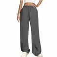 thumbnail image 1 of Olyvenn Women’s Sweatpants, Straight Leg Yoga Pants Comfy Casual Workout Joggers Drawstring High Waisted Pants with Pockets Gray L, 1 of 7