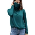 thumbnail image 1 of Olyvenn Women's UPF 50+ Sun Protection Shirts Outdoor Breathable Long Sleeve Shirt for Hiking Fishing with Face Mask Army Green XL, 1 of 5
