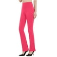 thumbnail image 1 of Olyvenn Womens Bootcut Dress Pants Business Casual Work Pants High Waist Stretchy Trousers Soft Comfy Pull On Office Slacks Hot Pink L, 1 of 5