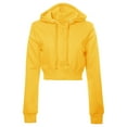 thumbnail image 1 of Olyvenn Womens Cropped Zip up Hoodie Women Crop Cardigan Lightweight Jacket Hooded Sweatshirts Casual Hoodies for Teen Girls Yellow XL, 1 of 3