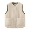 thumbnail image 1 of Olyvenn Womens Fashion Plus Size Sleeveless Hoodless Casual Outwear Jackets Women's Winter New Style Front And Back Two Strands Coat White 8, 1 of 8