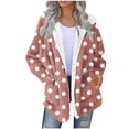 thumbnail image 1 of Olyvenn Womens Fleece Lined Hoodies Coat Open Front Cardigans Sweaters Oversized Winter Long Sleeve Outerwear Coats with Pockets Gold XXL, 1 of 5