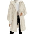 thumbnail image 1 of Olyvenn Womens Fleece Zip Up Jacket 2025 Oversized Trendy Long Sherpa Hoodie Casual Fuzzy Jackets Warm Teddy Coat with Pockets Beige L, 1 of 7