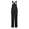 thumbnail image 1 of Olyvenn Womens Jean Overalls Loose Fit Adjustable Strap Denim Jumpsuits Rompers Bib Overall 2025 Spring Fashion Work Outfits Black XXL, 1 of 1