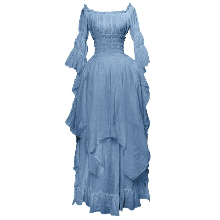 Olyvenn Womens Medieval Court Costumes Princess Dress Vintage